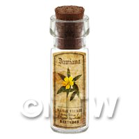 Dolls House Apothecary Damiana Herb Short Colour Label And Bottle