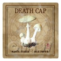 Dolls House Miniature Apothecary Deathcap Fungi Colour Box Label