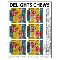 Dolls House Miniature Packaging Sheet of 6 Delights Chews