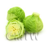 Dolls House Miniature Whole Green Cabbage For Slicing