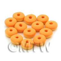  Dolls House Miniature Zesty Orange Iced Ring Donut
