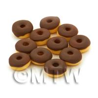  Dolls House Miniature Belgian Chocolate Iced Donut