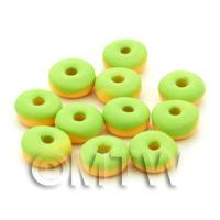  Dolls House Miniature Lime Green Iced Donut