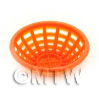 Medium Dark Orange Dolls House Miniature Plastic Bowl