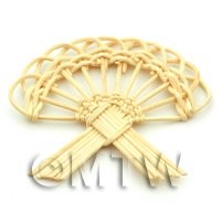 Dolls House Miniature Rattan / Wicker Wall Fan Decoration