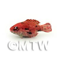 Dolls House Miniature Red Fish With Black Spots