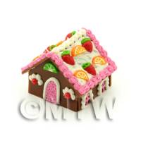 Dolls House Miniature Pink Trim Gingerbread House