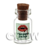 Dolls House Miniature Vampire Fangs Magic Storage Jar 