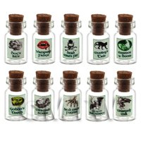 Set of 8 Glass Magic Witches Jars Set 1/7