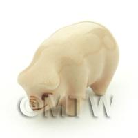 Dolls House Miniature Tiny Ceramic Piglet