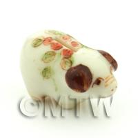 Hand Made Dolls House Miniature Ceramic Piggy Bank