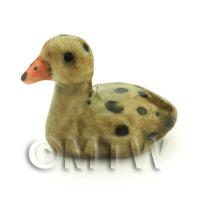 Handmade Dolls House Miniature Ceramic Mallard Duckling