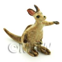 Handmade Dolls House Miniature Ceramic Kangaroo