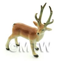 Dolls House Miniature Handmade Ceramic Stag