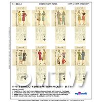 8 Miniature DIY Simplicity Dress Pattern Packets (DPDS01)