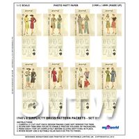 8 Miniature DIY Simplicity Dress Pattern Packets (DPDS01)