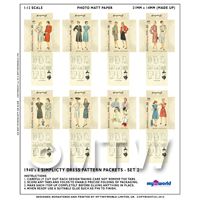 8 Miniature DIY Simplicity Dress Pattern Packets (DPDS02)
