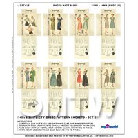 8 Miniature DIY Simplicity Dress Pattern Packets (DPDS03)
