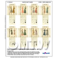 8 Miniature DIY Simplicity Dress Pattern Packets (DPDS04)