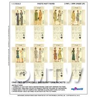 free dolls house miniature dress pattern set