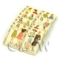 8 Dolls House Miniature Simplicity Dress Pattern Packets (DPPS01)