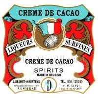 Creme De Cacao Miniature Dolls House Liqueur Label