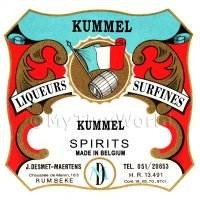 Kummel Miniature Dolls House Liqueur Label