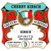 Cherry Kirsch Miniature Dolls House Liqueur Label