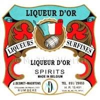 Liqueur Dor Miniature Dolls House Liqueur Label