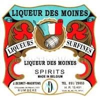 Liqueur Des Moines Miniature Dolls House Liqueur Label