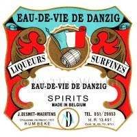 Eau-De-Vie De Danzig Miniature Dolls House Liqueur Label