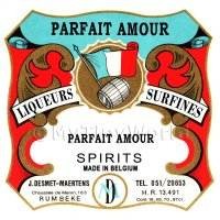 Parfait Amour Miniature Dolls House Liqueur Label