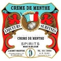 Creme De Menthe Miniature Dolls House Liqueur Label