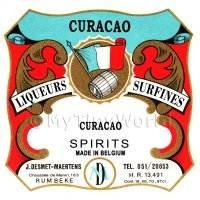 Curacao Miniature Dolls House Liqueur Label