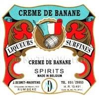Creme De Banane Miniature Dolls House Liqueur Label