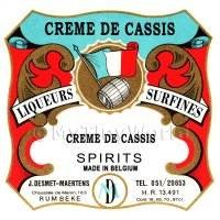 Creme De Cassis Miniature Dolls House Liqueur Label