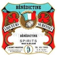 Benedictine Miniature Dolls House Liqueur Label