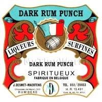 Dark Rum Punch Miniature Dolls House Liqueur Label