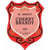 Benoit Cherry Brandy Miniature Dolls House Liqueur Label
