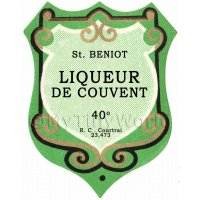 Benoit Liqueur De Couvent Miniature Dolls House Liqueur Label