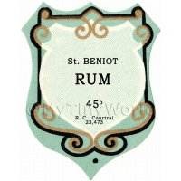 Benoit Rum Miniature Dolls House Liqueur Label