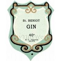 Benoit Gin Miniature Dolls House Liqueur Label