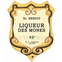 Benoit Liqueur Des Mones Miniature Dolls House Liqueur Label