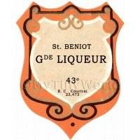 Benoit Grande Liqueur Miniature Dolls House Liqueur Label