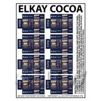 Dolls House Miniature Packaging Sheet of 8 Elkay Cocoa
