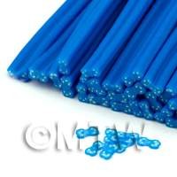 Handmade Blue And Transparent Bow Nail Art Cane (ENC32)