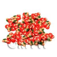 50 Handmade Cherry Cane Slices  - Nail Art (ENS11)