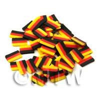 50 German Flag Cane Slices - Nail Art (ENS31)