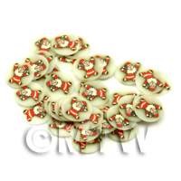 50 Leaping Christmas Clown Cane Slices - Nail Art (ENS34)