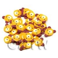 50 Colourful Bear Cane Slices - Nail Art (ENS35)